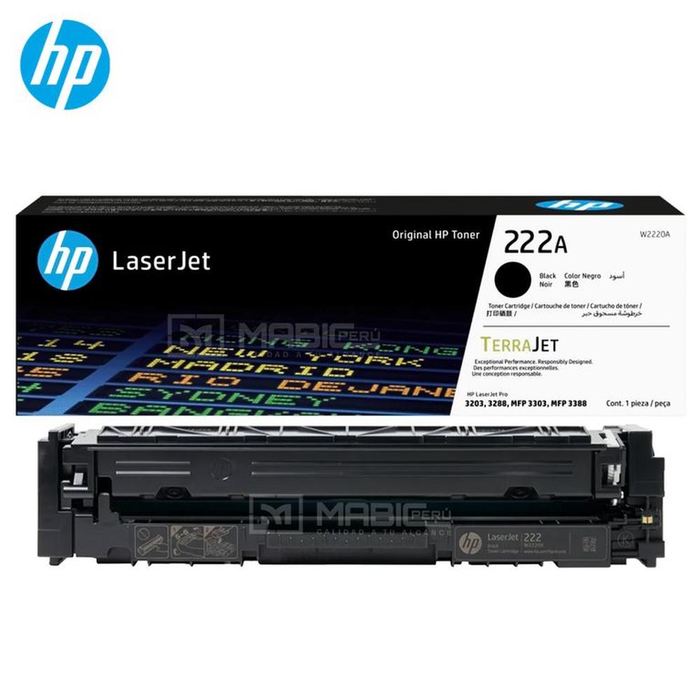 TONER HP 222A NEGRO W2220A LJ 3303 3201 3204 3288 ORIGINAL