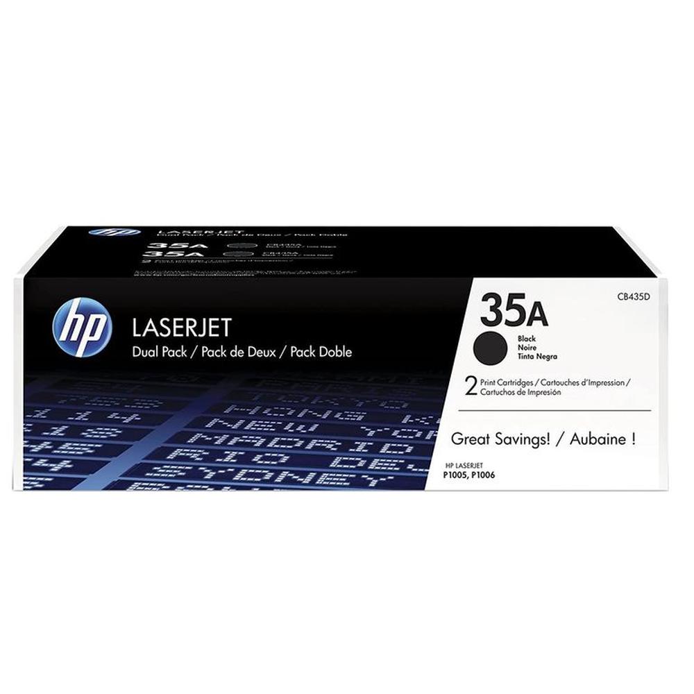 TONER HP 35AD NEGRO CB435AD LJ P1005 P1006 DUAL PACK ORIGINAL