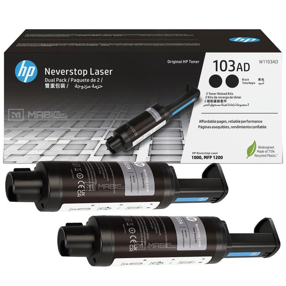 TONER HP 103AD NEGRO W1103AD NSL 1000 DUAL PACK ORIGINAL
