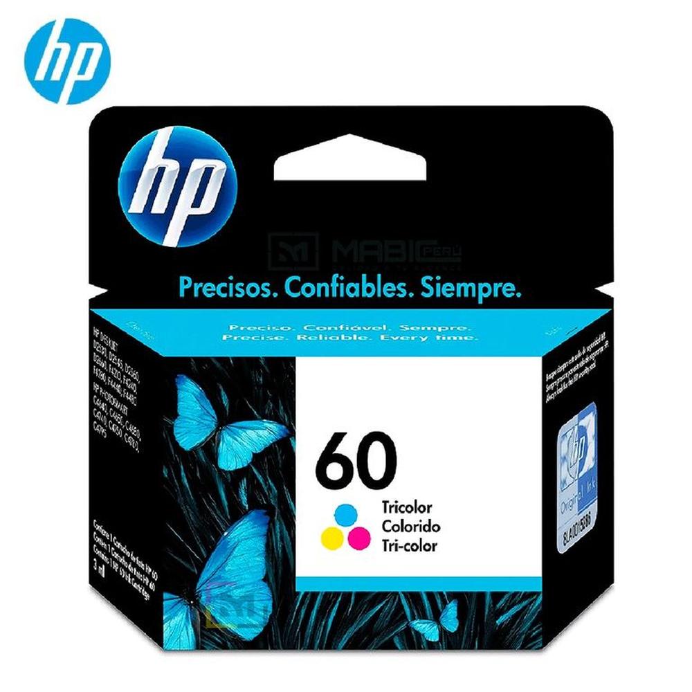 Cartucho de Tinta HP 60 Tricolor CC643WL OfficeJet J4580 J4648 Original