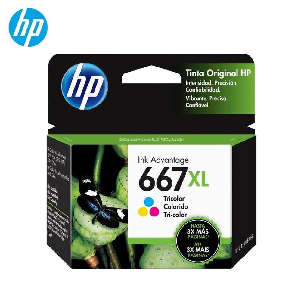 Cartucho de Tinta HP 667XL Tricolor 3YM80AL DeskJet 2775 4175 Original