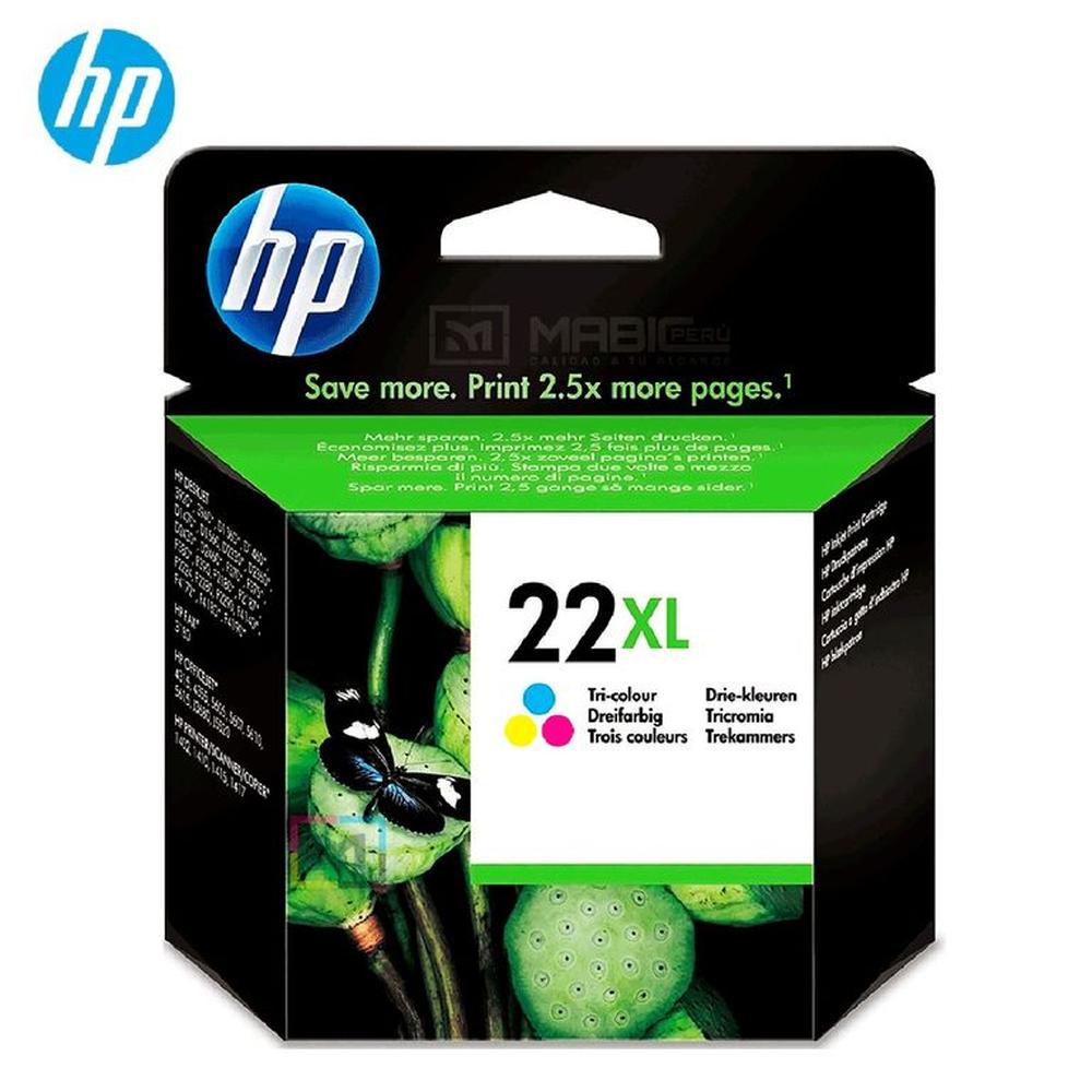 Cartucho de Tinta HP 22XL Tricolor C9352CL OfficeJet D1320 J3640 1250 Original