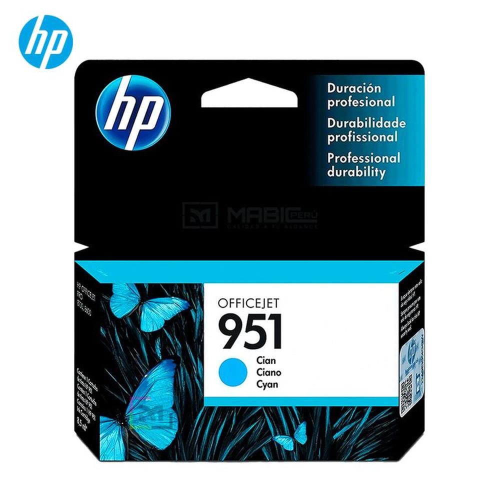 Cartucho de Tinta HP 951 Cian CN050AL OfficeJet 8100 8600 8610 Original