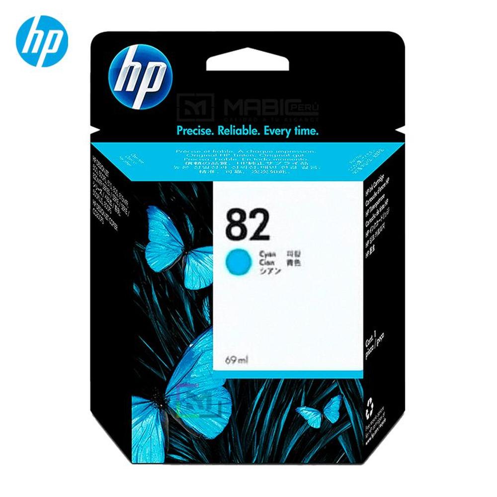 Cartucho de Tinta HP 82 Cian C4911A DesignJet 510 815 Original - 69ml