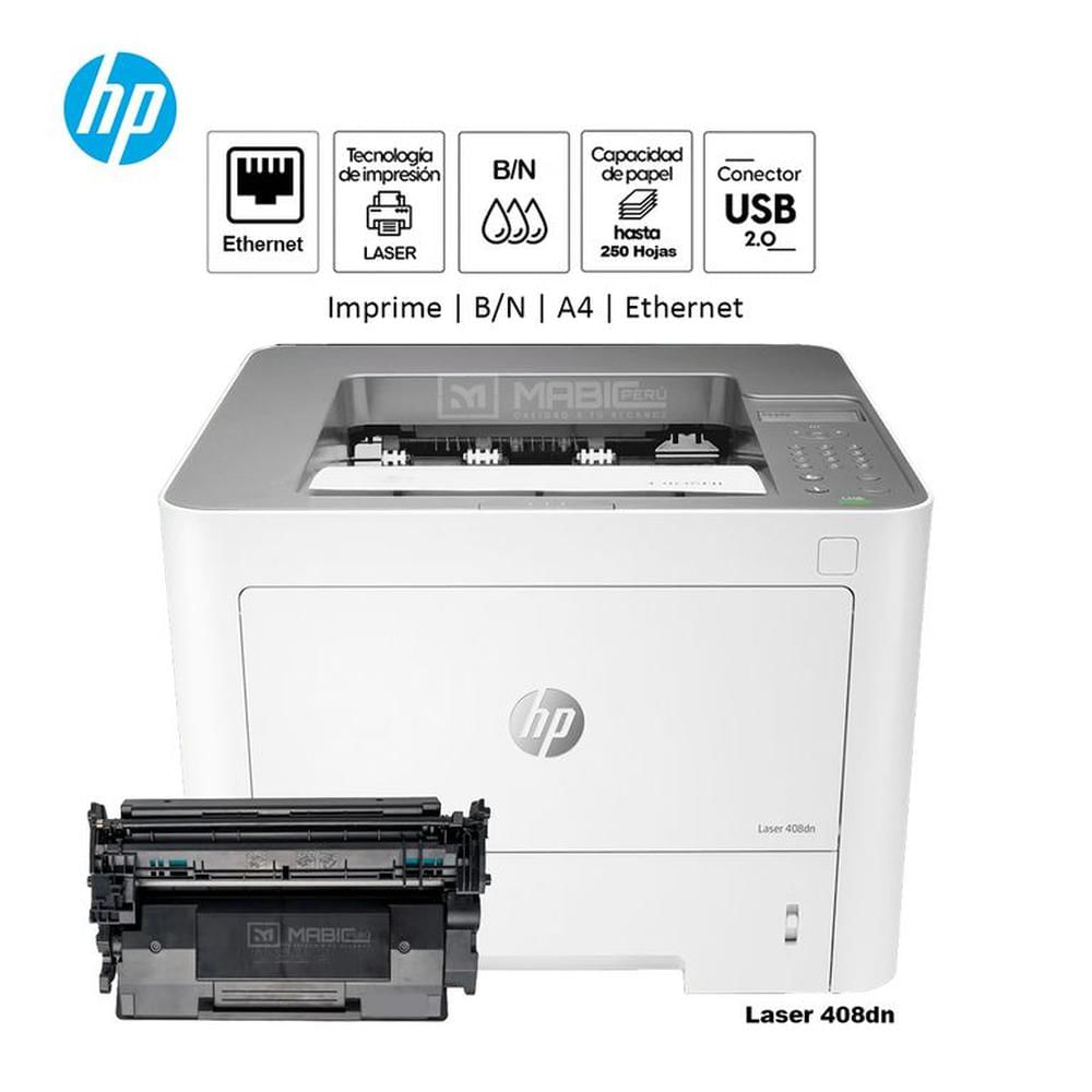 Impresora Monocromática Hp Laser 408dn USB 20 Red