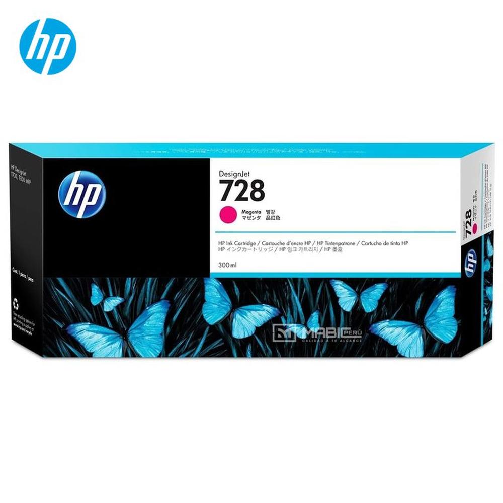 Cartucho de Tinta HP 728 Magenta F9K16A DesignJet T730 T830 Original - 300ml
