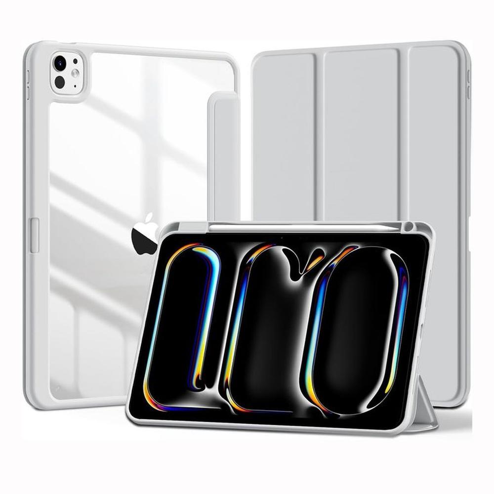 Funda Smart Case para iPad Pro 11 M4 (2024) - GRIS C/TRANSPARENTE