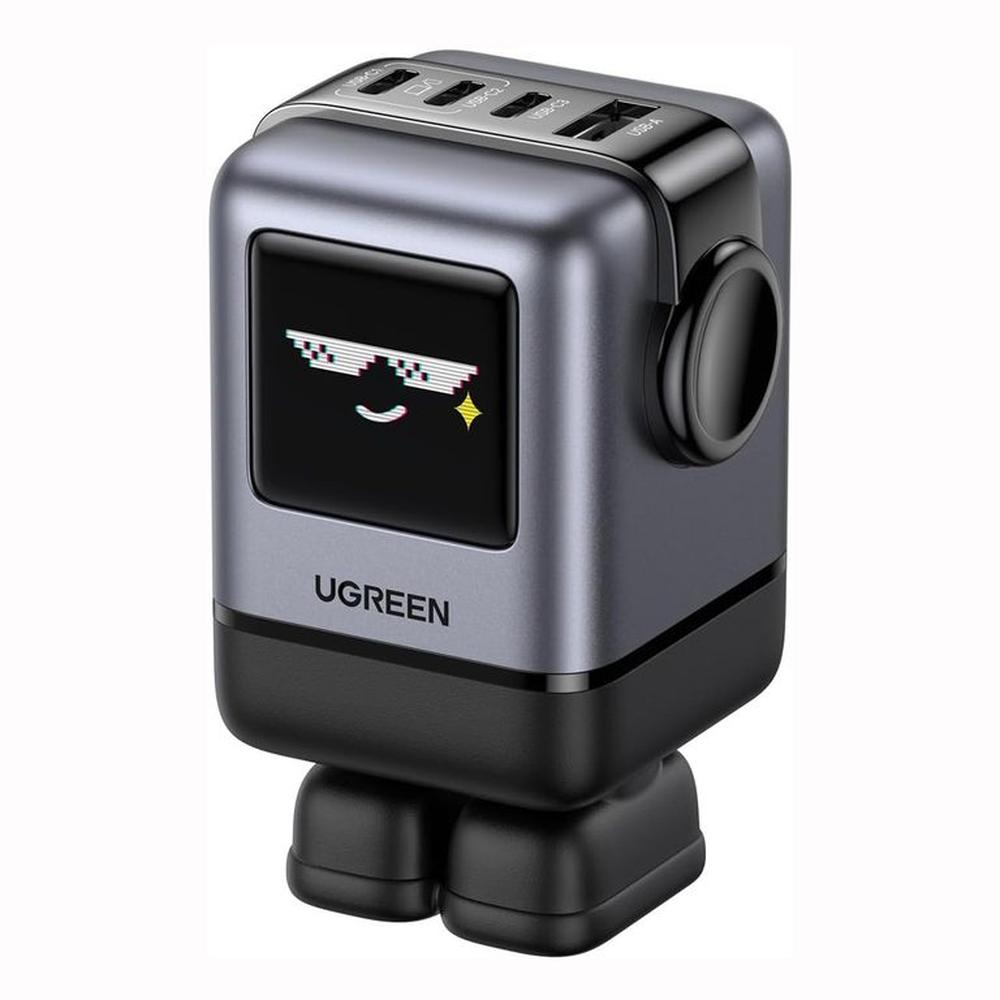 Cargador Ugreen 100W USB-C Robot 4-Puertos GaN Fast Charge
