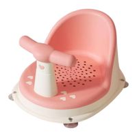 ASIENTO DE BAÑO PARA BEBÉ CON VENTOSA ANTIDESLIZANTE ROSA