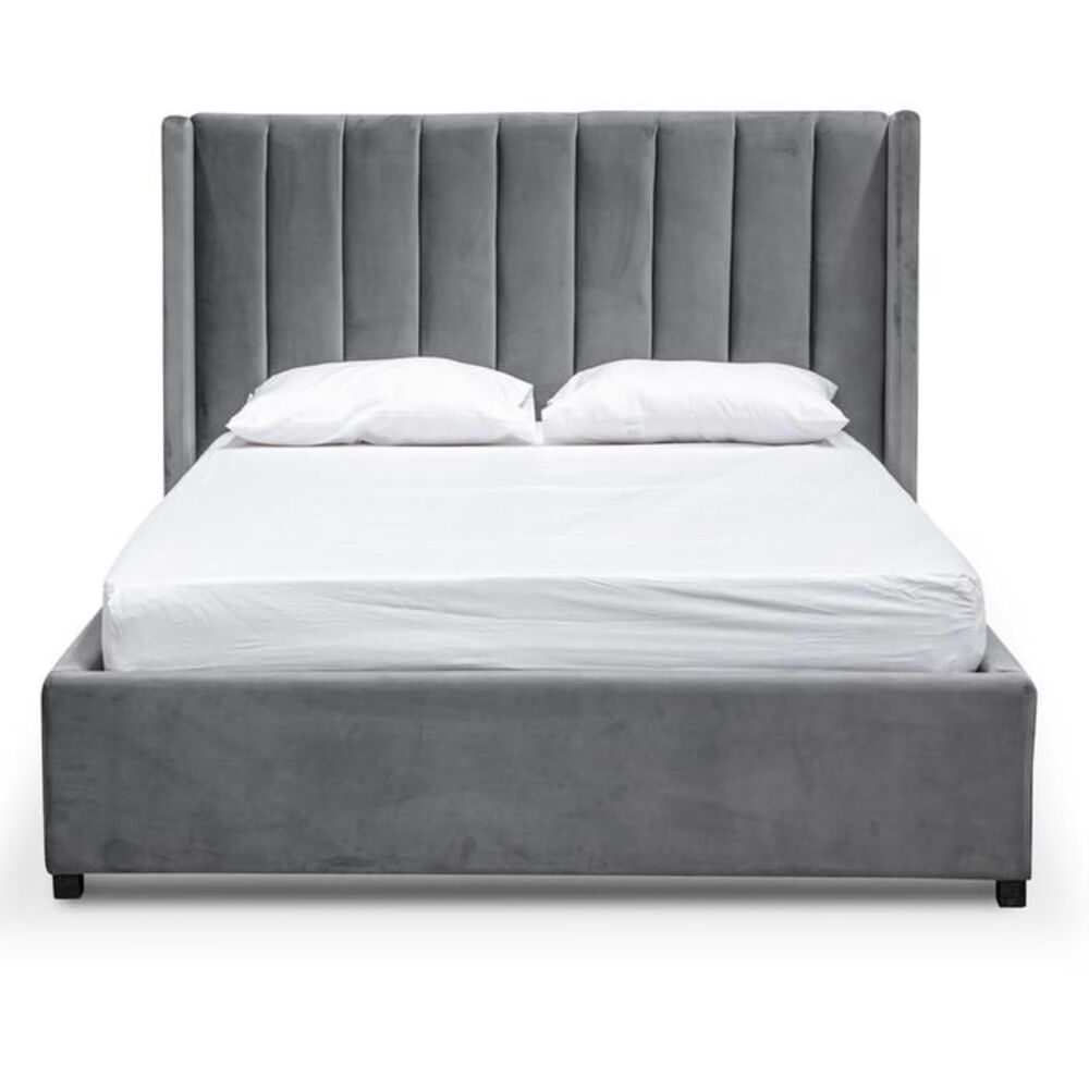 Cama Furniture king color plomo