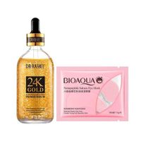 Suero Facial Antiarrugas 24k Oro + Mascarilla para ojos Sakura
