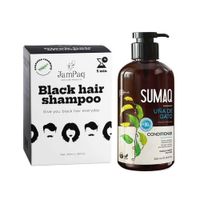 Shampoo Capilar Cubre Canas negro + Acondicionador Uña de Gato