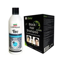 Shampoo Capilar Tre + Shampoo Cubre Canas Negro Dexe