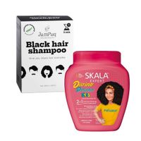 Shampoo Capilar Cubre Canas negro + Crema DivinoPotinho Kids