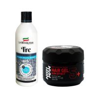 Shampoo Capilar Tre + Gel Fijador de Cabello Gum Effect Ultra