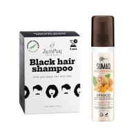 Shampoo Capilar Cubrecanas negro + Bifásico Capilar Aguaymanto