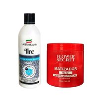 Shampoo Capilar Tre + Matizador Capilar Intensamente Rojo