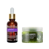 Aceite Facial de Vitamina E + Crema Hidratante con Pepino