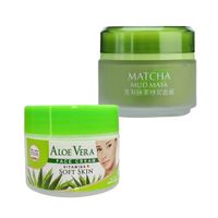 Crema Facial de aloe vera + Mascarilla De Barro Facial Matcha
