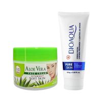 Crema Facial de aloe vera + Crema Limpiadora Pure Skin