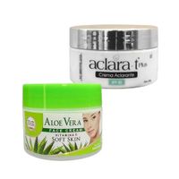 Crema Facial de aloe vera + Crema Aclarante con SPF 30
