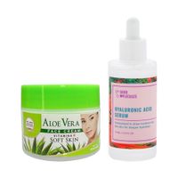 Crema Facial de aloe vera + Serum Hyaluronic