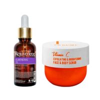 Aceite Facial Vitamina E + Exfoliante Iluminador Vitamina C