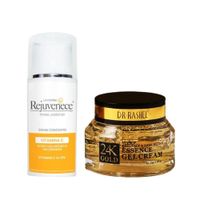 Serum Facial Concentre Vitamina C + Crema Gel Antiedad 24k