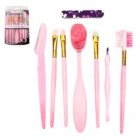 Set De Brochas De Maquillaje Hendren x7 Piezas Rosa