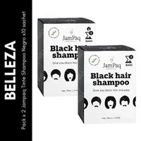 Pack x2 Jampaq Tinte Shampoo Negro x10 sachet
