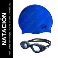 Pack Lentes Porto Celeste + Gorro Silicona Gravital Azul