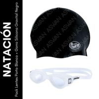Pack Lentes Porto Blanco + Gorro Silicona Gravital Negro
