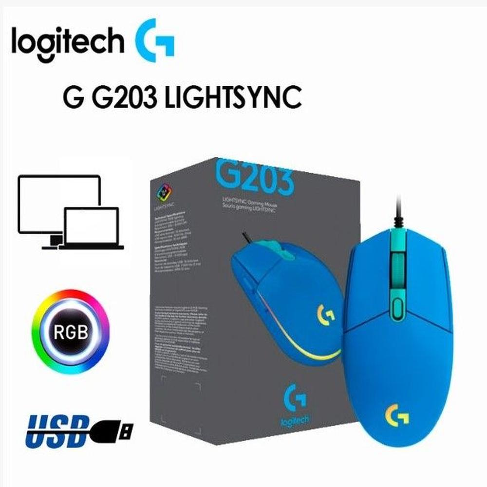 Mouse Logitech G203 Lightsync - Azul