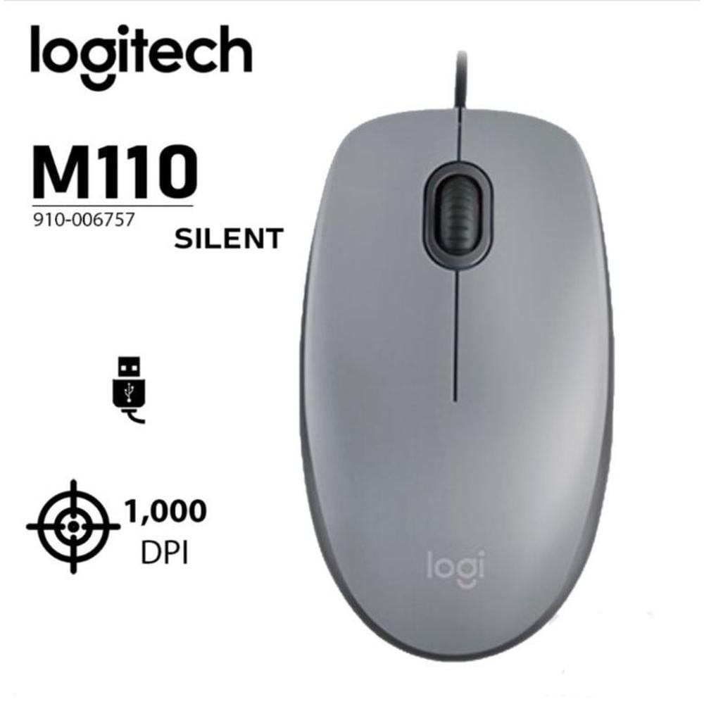 Mouse Logitech M110 Silent-Color Gris