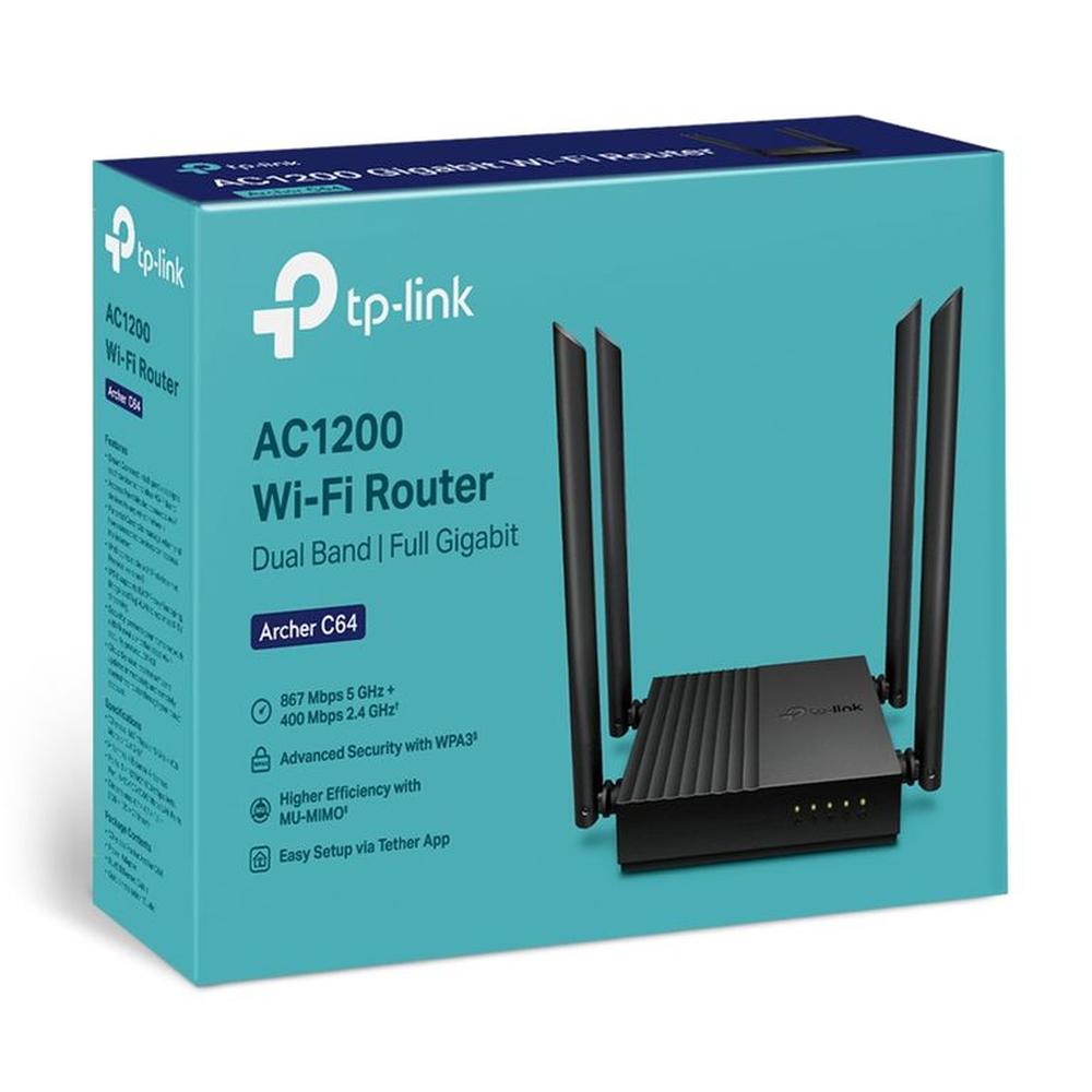 Router Tp-Link Archer C64 Ac1200 Doble Banda