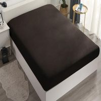 Protector de colchón de 1 Plaza - Funda protectora con elástico- Negro
