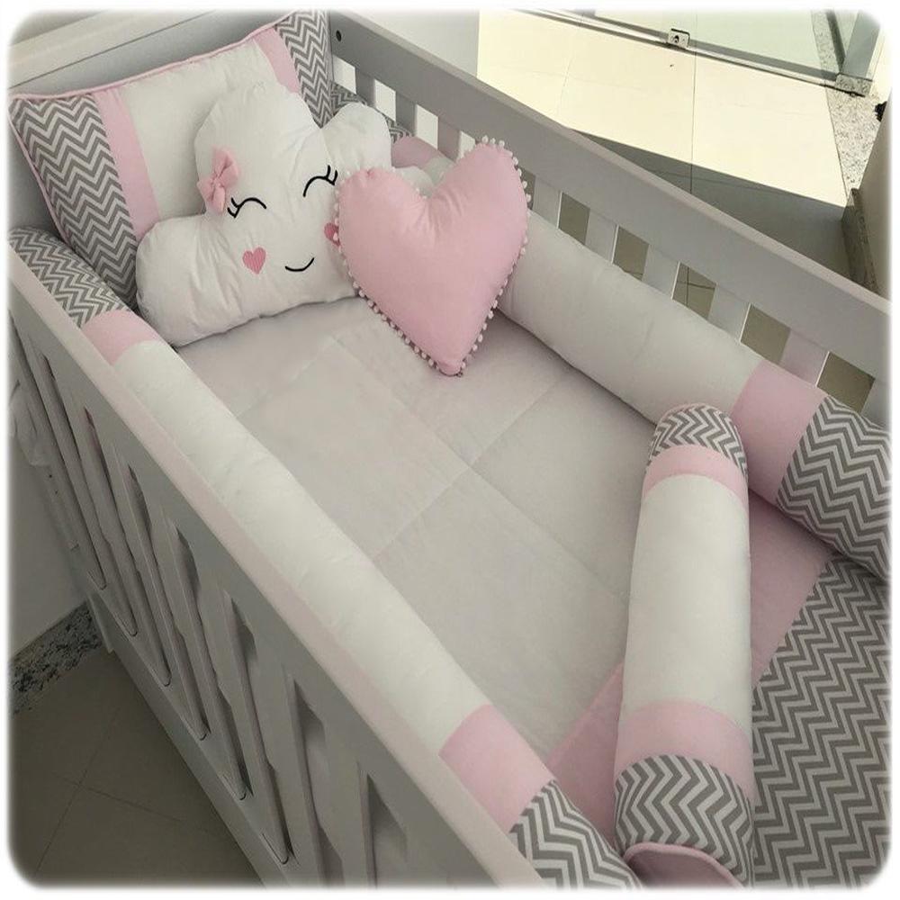 Set De Cuna  -  Diseño tubular - Rosado