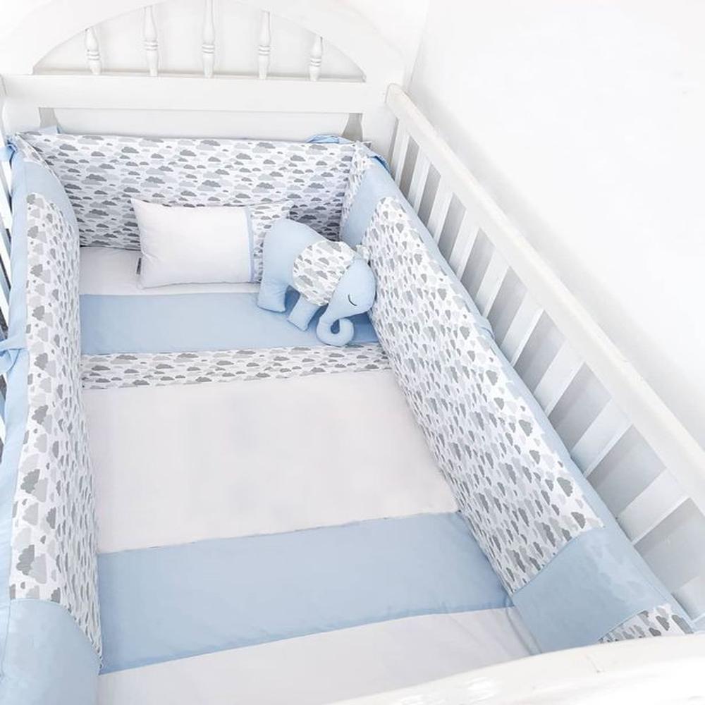 Protectores Laterales Parachoques de cuna diseño Nubecitas