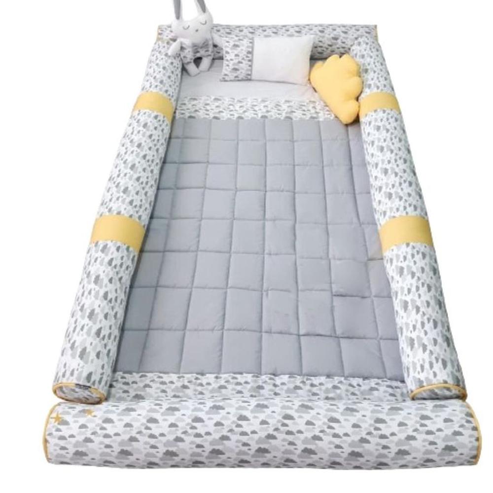 Bumpers Tubulares para cama  Montessori 1.5 Plz Nubecitas