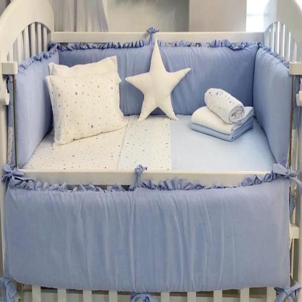 Protector Lateral Parachoques de cuna diseño celeste noche