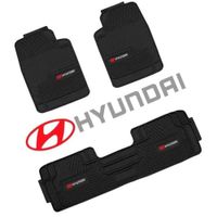 Piso De Jebe PVC Universal 3 Piezas Auto Camioneta Hyundai