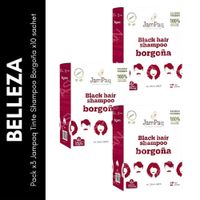 Pack x3 Jampaq Tinte Shampoo Borgoña x10 sachet