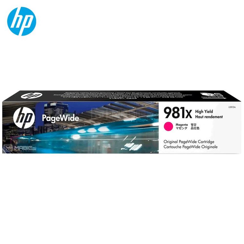 Cartucho de Tinta HP 981X Magenta L0R10A PageWide 556dn 586dn Original