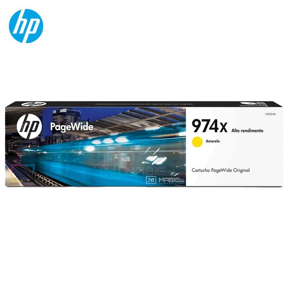 Cartucho de Tinta HP 974X Amarillo L0S05AL PageWide 452 477 552 577 Original