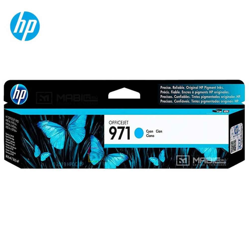 Cartucho de Tinta HP 971 Cian CN622AM OfficeJet X476DW X451DW Original