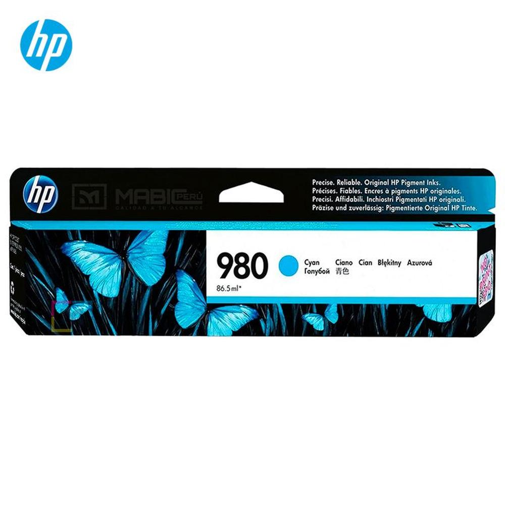 Cartucho de Tinta HP 980 Cian D8J07A OfficeJet X555 X585 Original