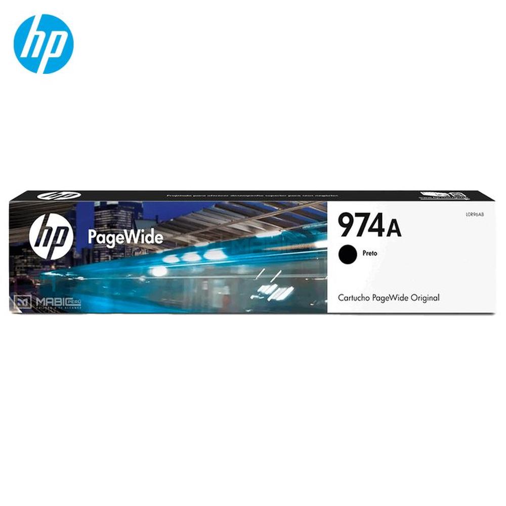 Cartucho de Tinta HP 974A Negro L0R96AL PageWide 452 477 552 577 Original