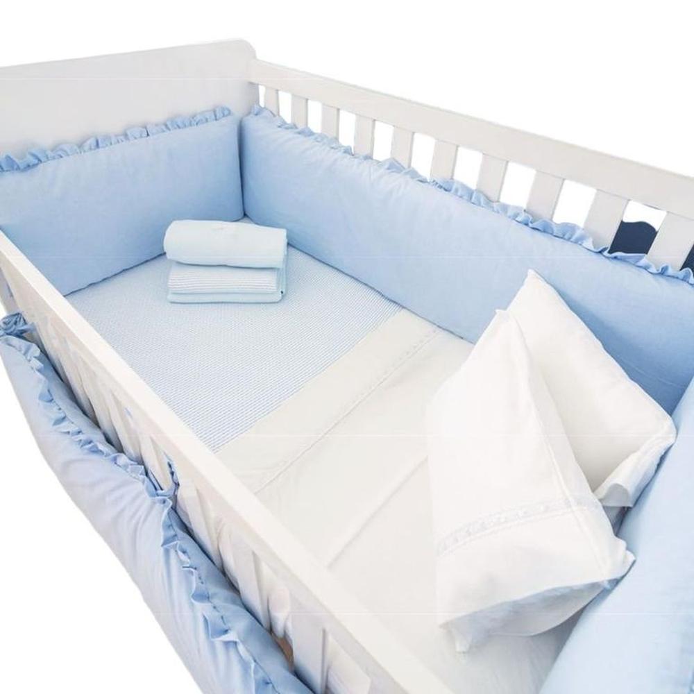 Protectores Laterales Parachoque de Cuna Diseño Celeste Bebe