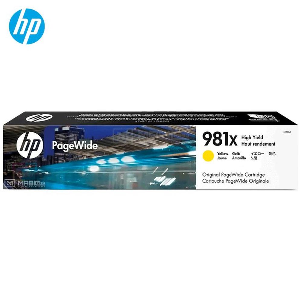 Cartucho de Tinta HP 981X Amarillo L0R11A PageWide 556dn 586dn Original