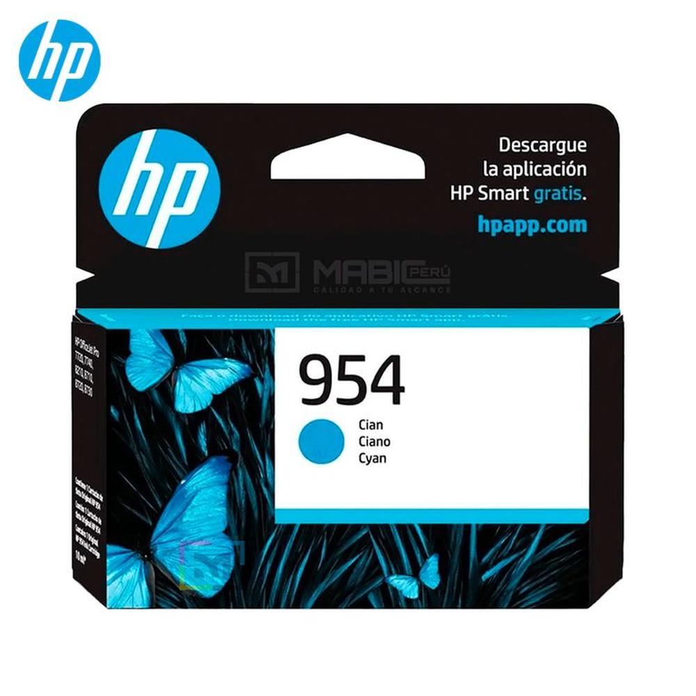 Cartucho de Tinta HP 954 Cian L0S50AL OfficeJet 7740 8210 8730 Original